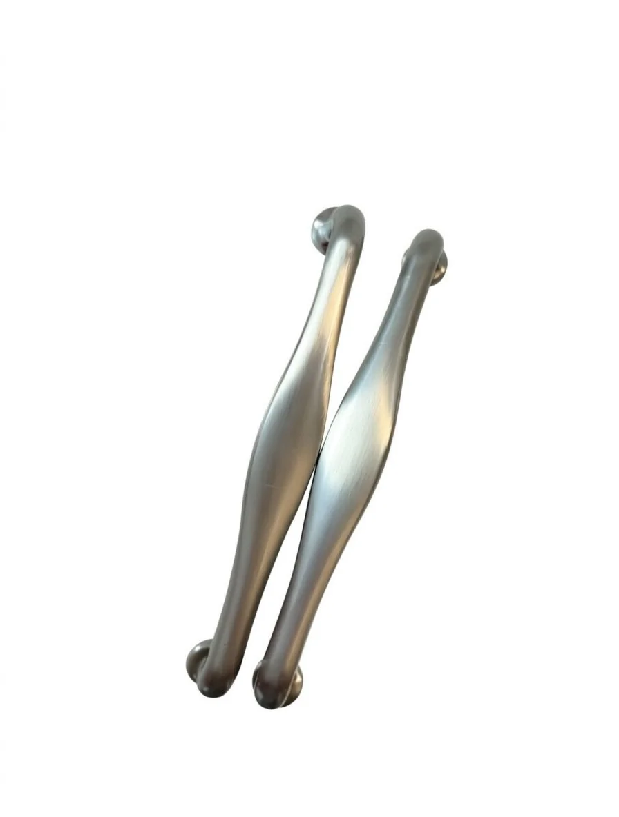 Brushed finish metal handles