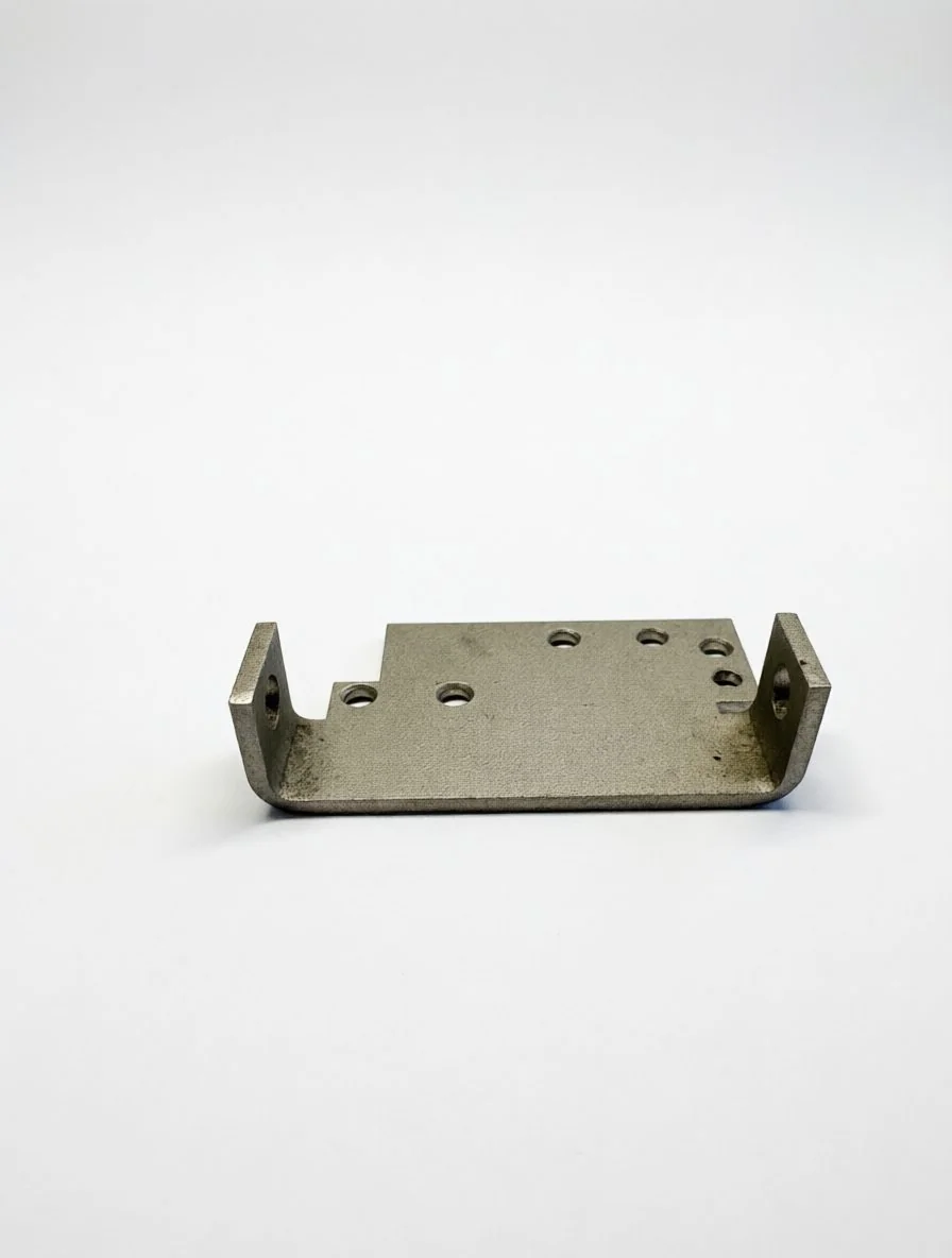 Laser-cut brass sheet metal bracket