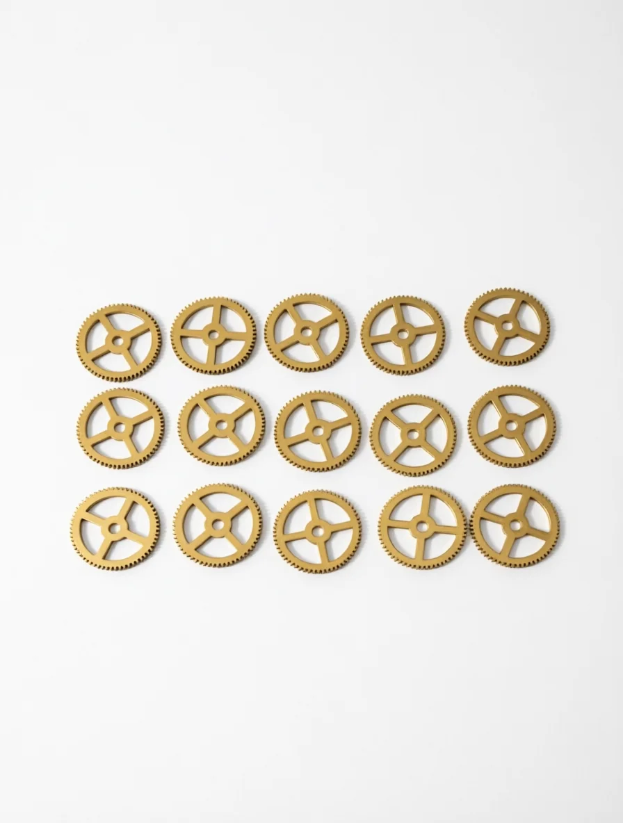Stamped brass gears